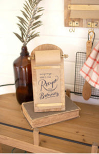 Wooden Table Top Note Roll