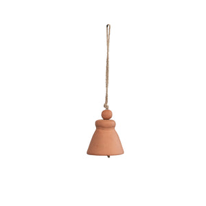 2-1/4"H Terra-cotta Bell Ornament