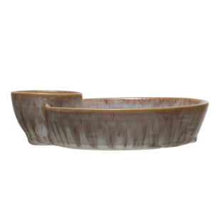 Stoneware Serving Dish with Sections