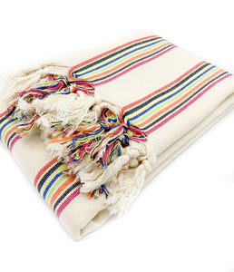 Turkish Blanket | Handwoven Cotton Throw Blanket | Farmhouse